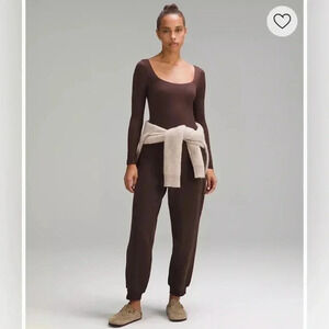 Lululemon Bodysuit Brown Nulu Square Neck Back Long Sleeve NWT Size XL